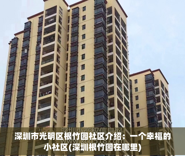 深圳市光明区根竹园社区介绍：一个幸福的小社区(深圳根竹园在哪里)