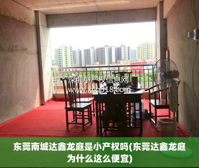 东莞南城达鑫龙庭是小产权吗(东莞达鑫龙庭为什么这么便宜)
