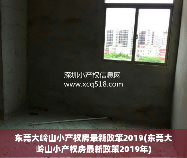 东莞大岭山小产权房最新政策2019(东莞大岭山小产权房最新政策2019年)
