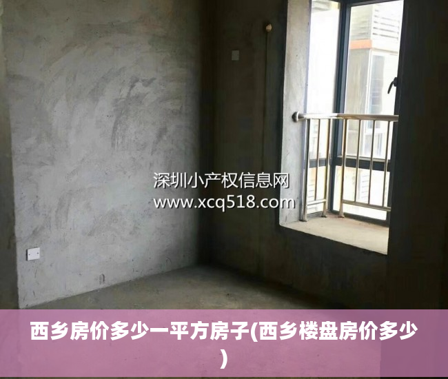 西乡房价多少一平方房子(西乡楼盘房价多少)