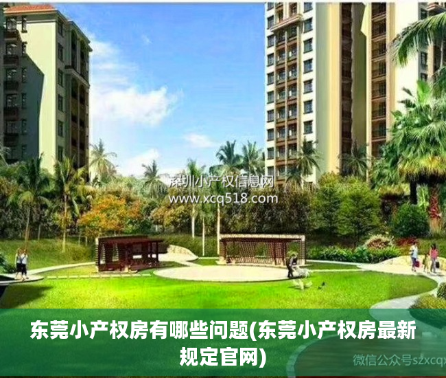 东莞小产权房有哪些问题(东莞小产权房最新规定官网)
