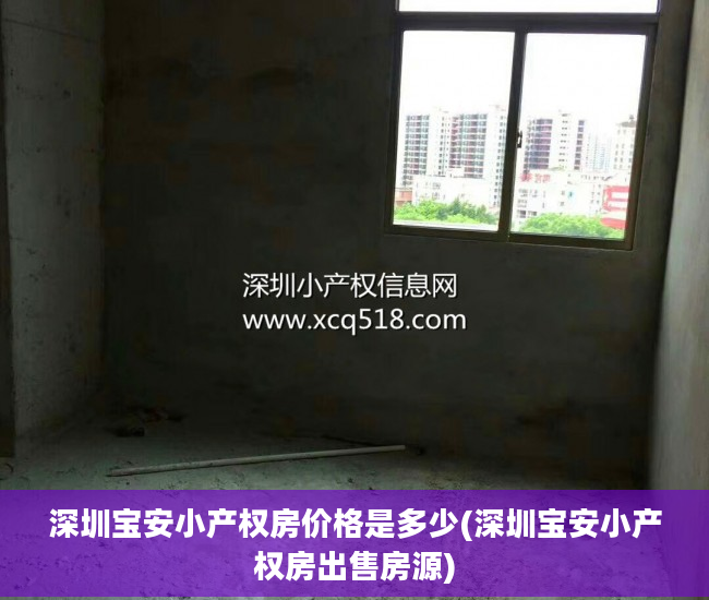 深圳宝安小产权房价格是多少(深圳宝安小产权房出售房源)