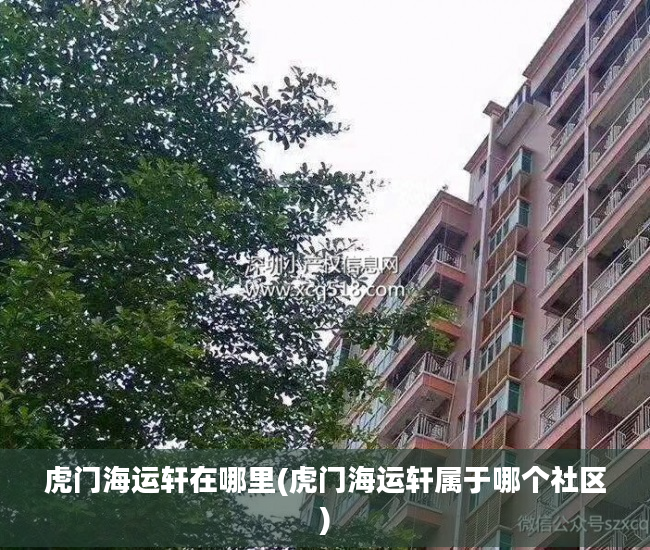 虎门海运轩在哪里(虎门海运轩属于哪个社区)