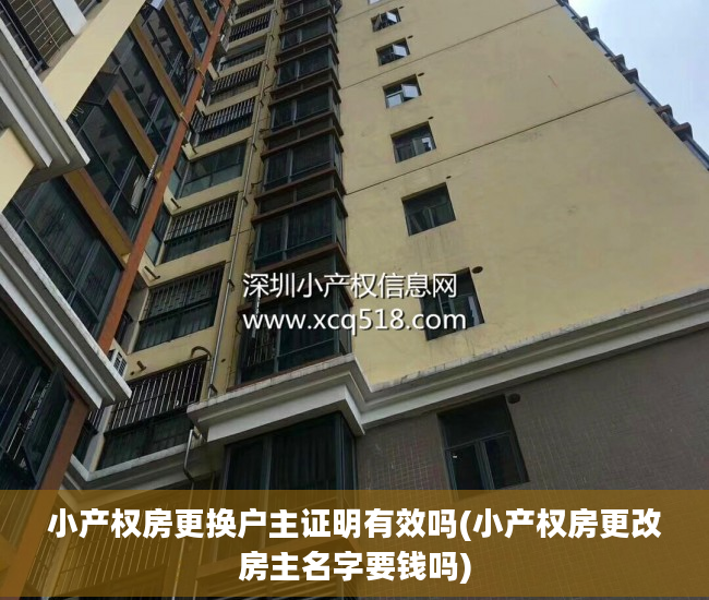 小产权房更换户主证明有效吗(小产权房更改房主名字要钱吗)