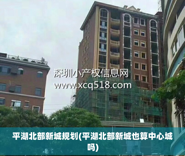 平湖北部新城规划(平湖北部新城也算中心城吗)