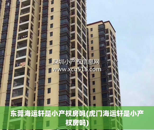 东莞海运轩是小产权房吗(虎门海运轩是小产权房吗)