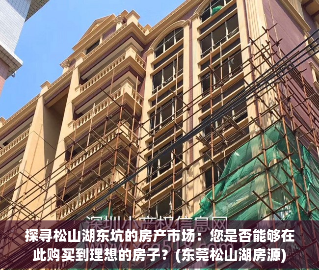 探寻松山湖东坑的房产市场：您是否能够在此购买到理想的房子？(东莞松山湖房源)