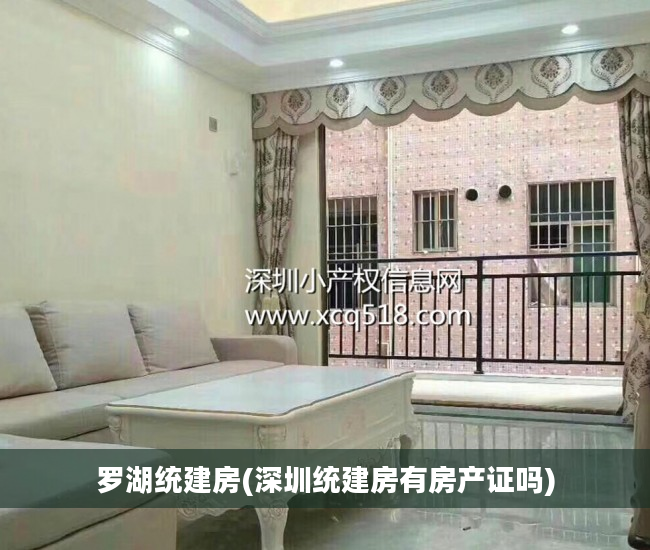 罗湖统建房(深圳统建房有房产证吗)