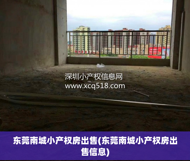 东莞南城小产权房出售(东莞南城小产权房出售信息)