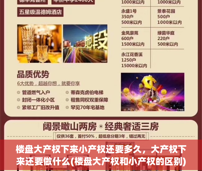 楼盘大产权下来小产权还要多久，大产权下来还要做什么(楼盘大产权和小产权的区别)