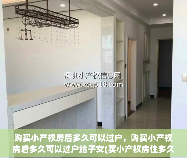 购买小产权房后多久可以过户，购买小产权房后多久可以过户给子女(买小产权房住多久属于自己的)