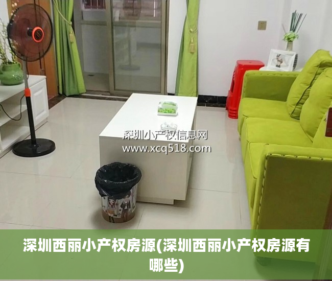 深圳西丽小产权房源(深圳西丽小产权房源有哪些)