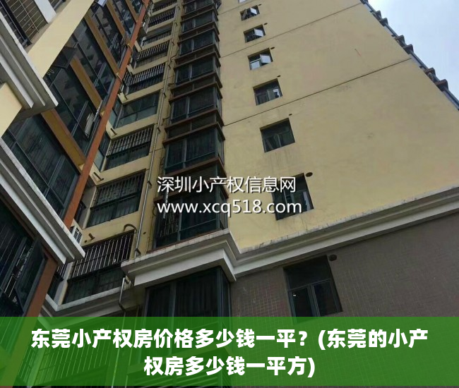 东莞小产权房价格多少钱一平？(东莞的小产权房多少钱一平方)