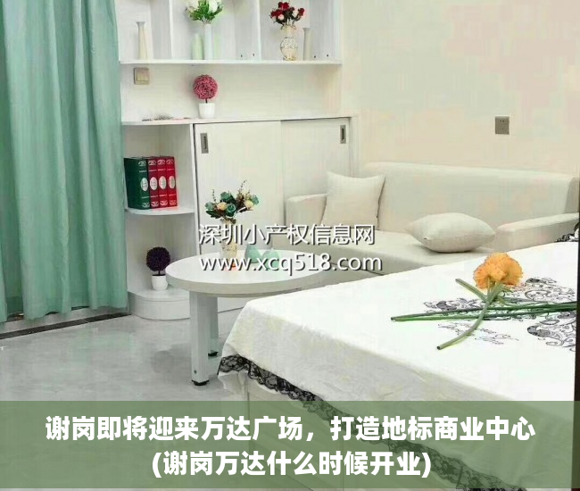 谢岗即将迎来万达广场，打造地标商业中心(谢岗万达什么时候开业)