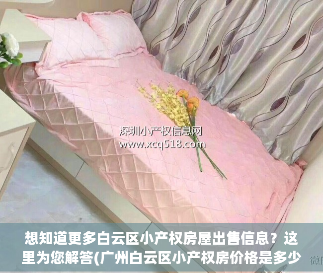 想知道更多白云区小产权房屋出售信息？这里为您解答(广州白云区小产权房价格是多少?)