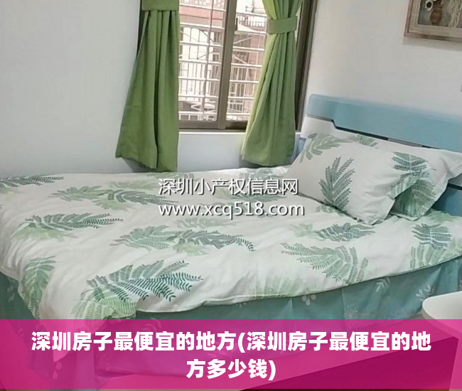 深圳房子最便宜的地方(深圳房子最便宜的地方多少钱)