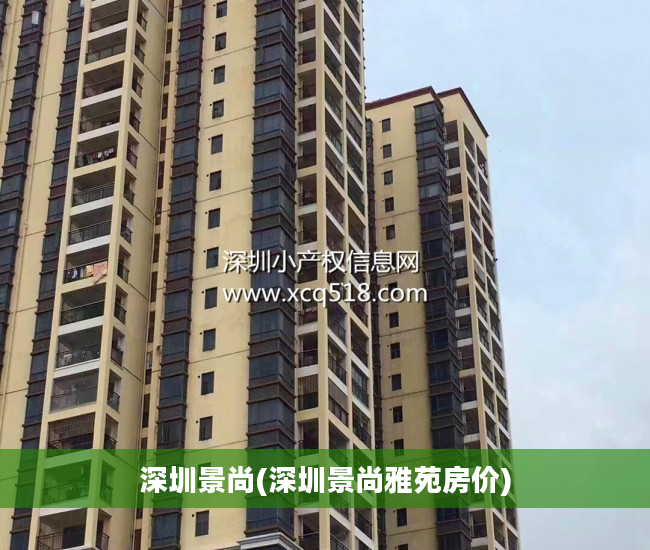 深圳景尚(深圳景尚雅苑房价)