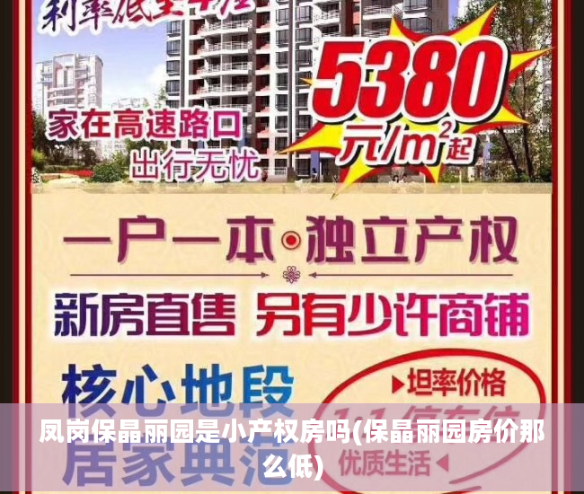 凤岗保晶丽园是小产权房吗(保晶丽园房价那么低)