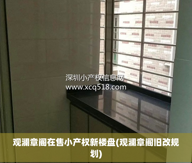 观澜章阁在售小产权新楼盘(观澜章阁旧改规划)