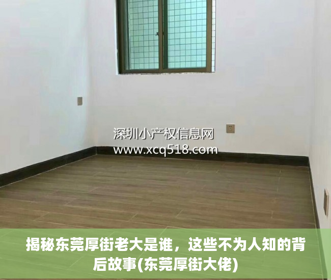 揭秘东莞厚街老大是谁，这些不为人知的背后故事(东莞厚街大佬)