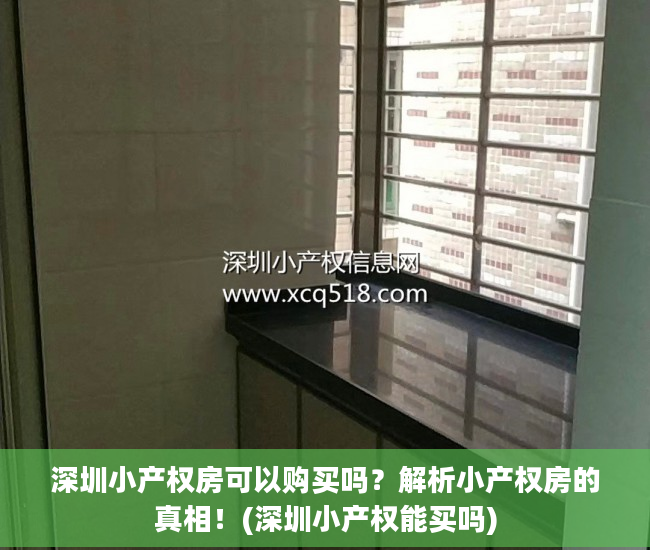 深圳小产权房可以购买吗？解析小产权房的真相！(深圳小产权能买吗)