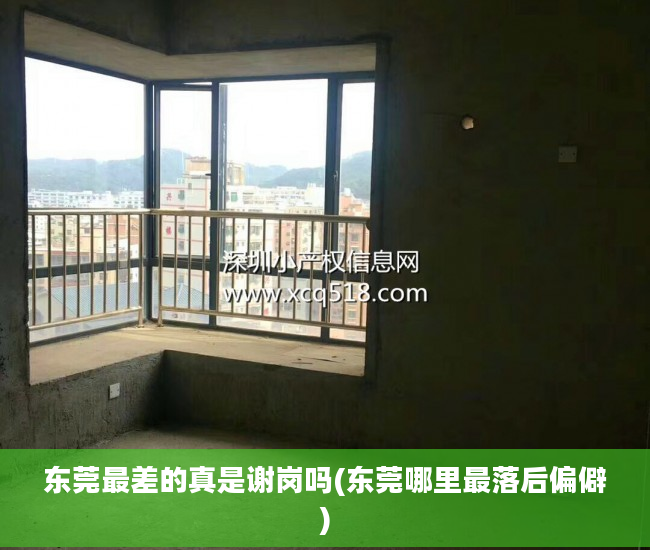 东莞最差的真是谢岗吗(东莞哪里最落后偏僻)