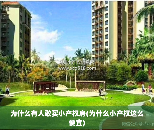 为什么有人敢买小产权房(为什么小产权这么便宜)