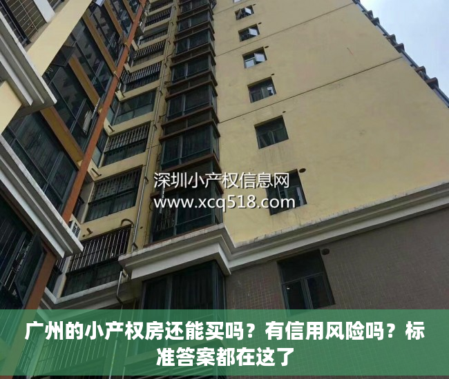 广州的小产权房还能买吗？有信用风险吗？标准答案都在这了