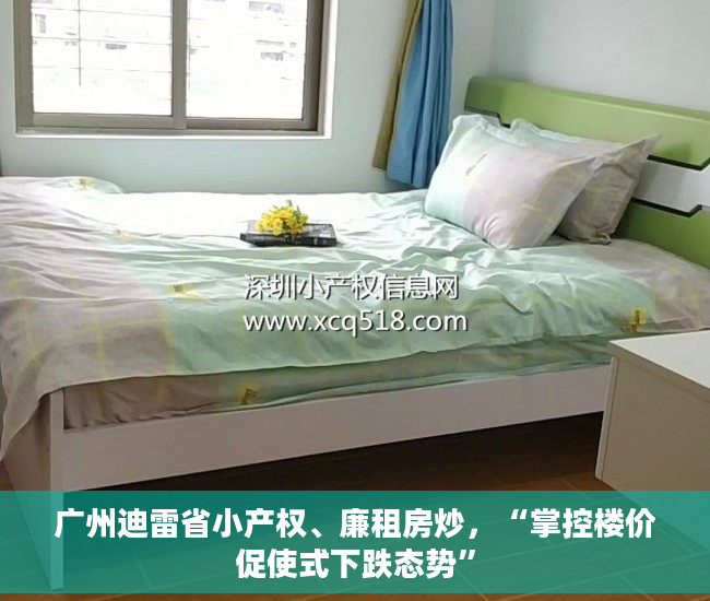 广州迪雷省小产权、廉租房炒，“掌控楼价促使式下跌态势”