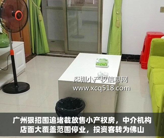 广州狠招围追堵截放售小产权房，中介机构店面大覆盖范围停业，投资客转为佛山