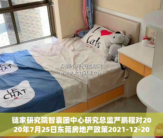 链家研究院智囊团中心研究总监严鹏程对2020年7月25日东莞房地产政策2021-12-2014：50来源：清风剑在手