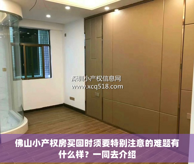 佛山小产权房买回时须要特别注意的难题有什么样？一同去介绍