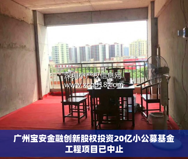 广州宝安金融创新股权投资20亿小公募基金工程项目已中止