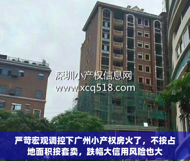 严苛宏观调控下广州小产权房火了，不按占地面积按套卖，跌幅大信用风险也大