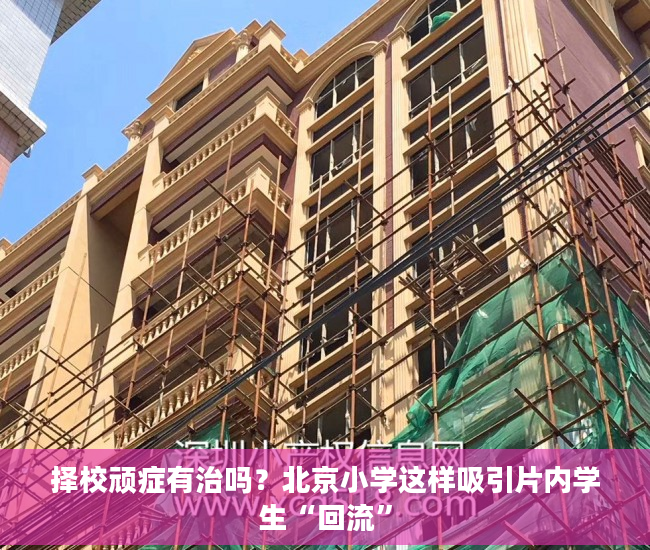 择校顽症有治吗？北京小学这样吸引片内学生“回流”