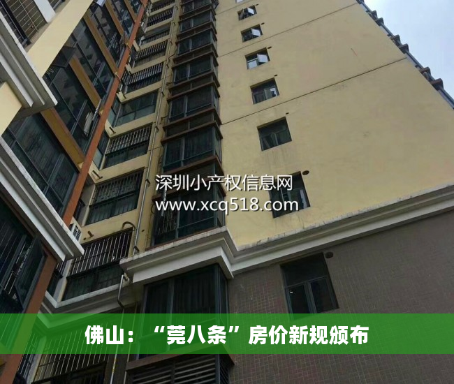 佛山：“莞八条”房价新规颁布