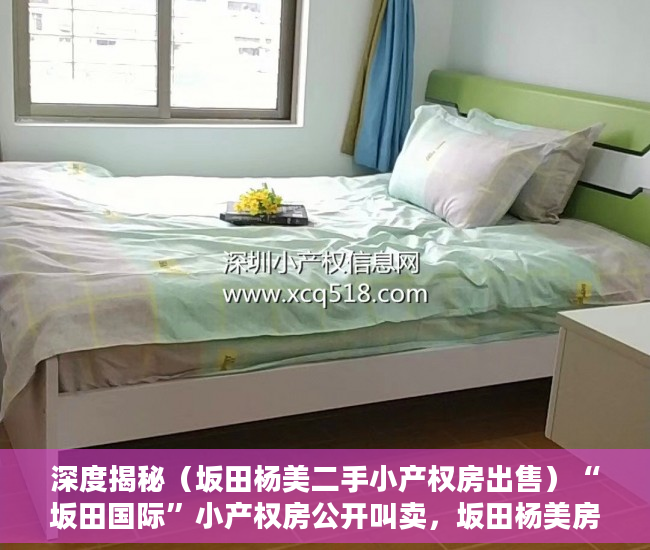 深度揭秘（坂田杨美二手小产权房出售）“坂田国际”小产权房公开叫卖，坂田杨美房价，