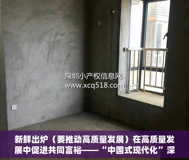 新鲜出炉（要推动高质量发展）在高质量发展中促进共同富裕——“中国式现代化”深度探析②，为推动 高质量发展，