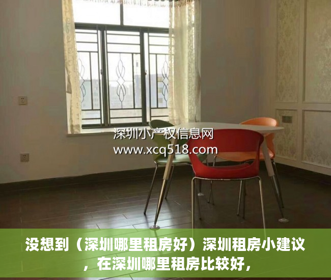 没想到（深圳哪里租房好）深圳租房小建议，在深圳哪里租房比较好，