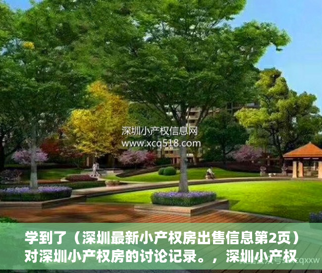 学到了（深圳最新小产权房出售信息第2页）对深圳小产权房的讨论记录。，深圳小产权房整栋出售，