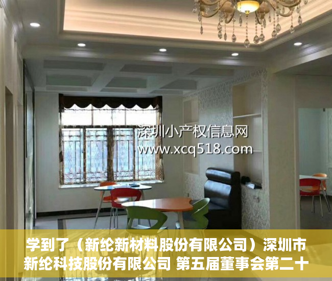 学到了（新纶新材料股份有限公司）深圳市新纶科技股份有限公司 第五届董事会第二十三次会议决议公告，新纶科技公司简介，