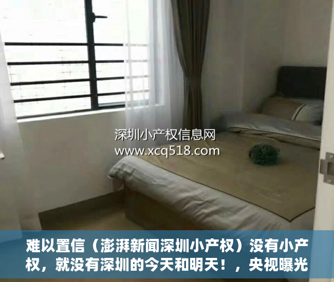 难以置信（澎湃新闻深圳小产权）没有小产权，就没有深圳的今天和明天！，央视曝光深圳小产权，