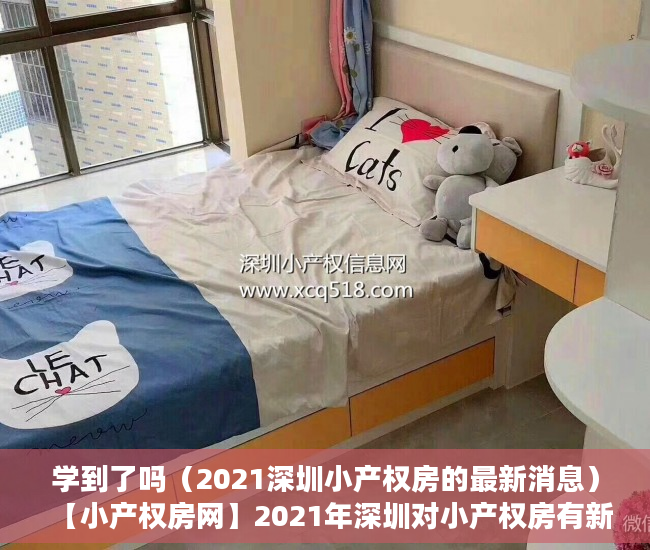 学到了吗（2021深圳小产权房的最新消息）【小产权房网】2021年深圳对小产权房有新政策法规吗？产权特征是什么，深圳小产权房交易最新政策2021，