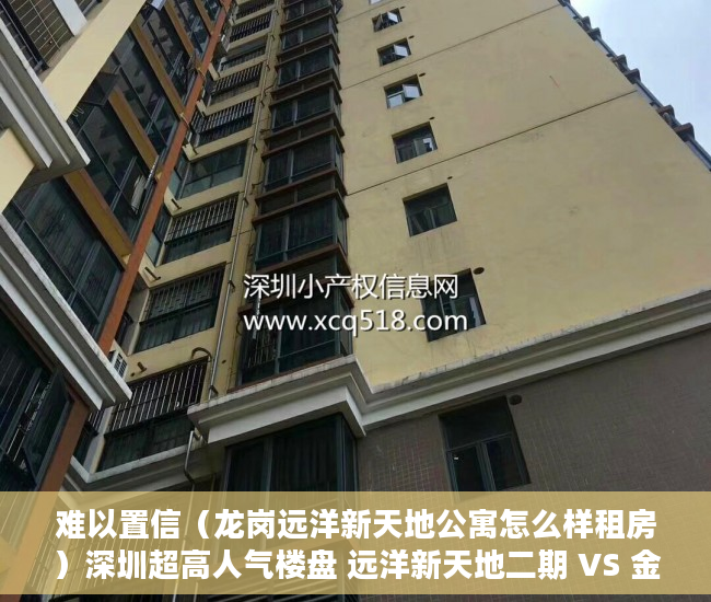 难以置信（龙岗远洋新天地公寓怎么样租房）深圳超高人气楼盘 远洋新天地二期 VS 金地龙城中央自在寓，龙岗远洋新天地公寓价格，