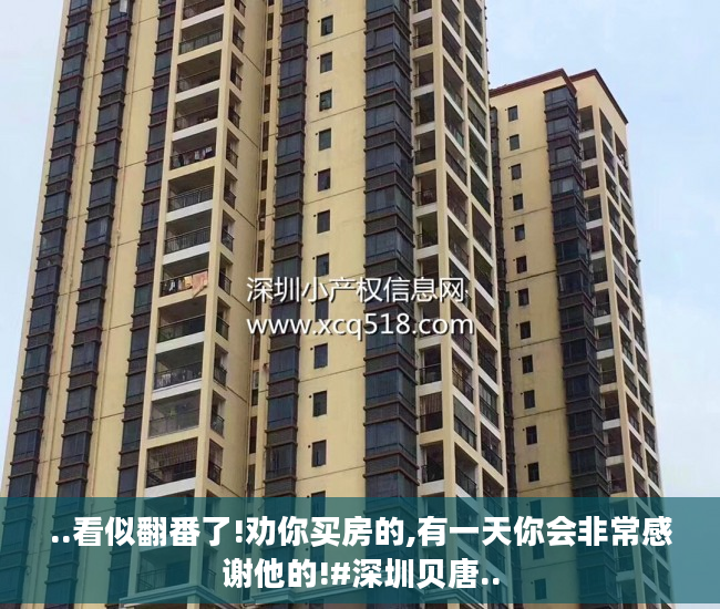 ..看似翻番了!劝你买房的,有一天你会非常感谢他的!#深圳贝唐..
