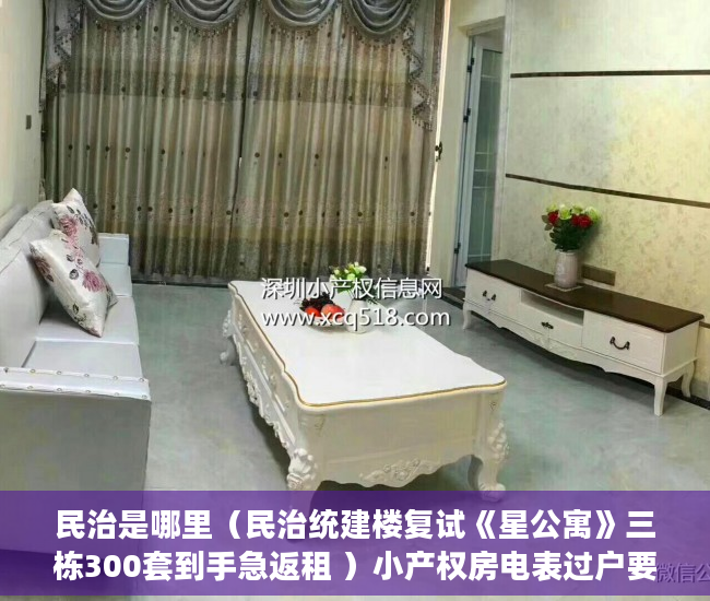 民治是哪里（民治统建楼复试《星公寓》三栋300套到手急返租 ）小产权房电表过户要多久搞好，