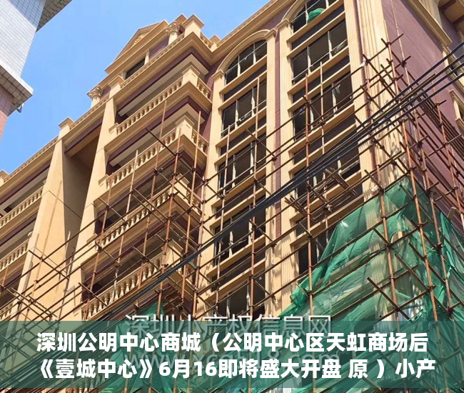 深圳公明中心商城（公明中心区天虹商场后《壹城中心》6月16即将盛大开盘 原 ）小产权租赁房拆迁怎么补偿，