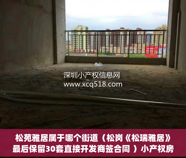 松苑雅居属于哪个街道（松岗《松瑞雅居》最后保留30套直接开发商签合同 ）小产权房使用期限是多久，