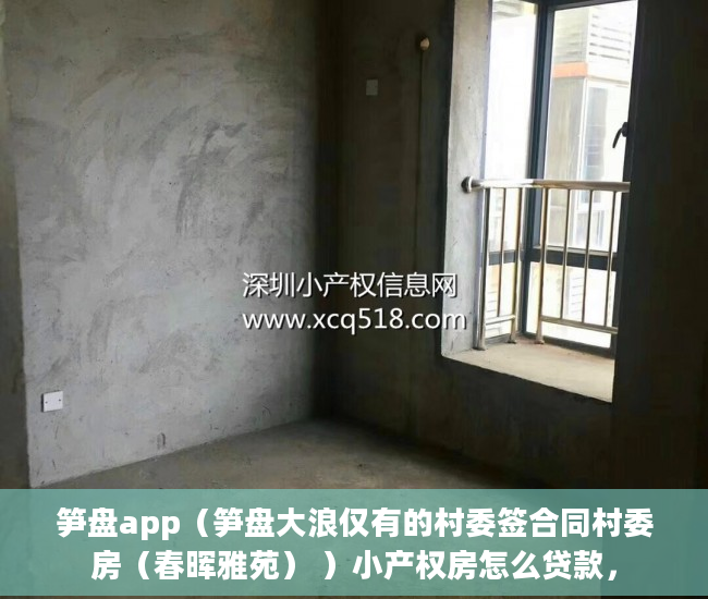 笋盘app（笋盘大浪仅有的村委签合同村委房（春晖雅苑） ）小产权房怎么贷款，