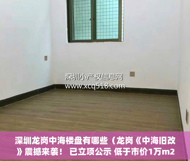 深圳龙岗中海楼盘有哪些（龙岗《中海旧改》震撼来袭！ 已立项公示 低于市价1万m2 ）小产权房怎么办，